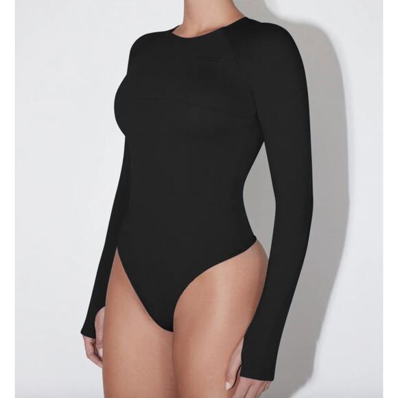 Khy Tops - Khy x Entire Studios | Long Sleeve Bodysuit Black w/ Zip Pocket Kylie Jenner L